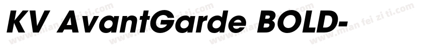 KV AvantGarde BOLD字体转换